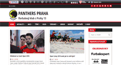 Desktop Screenshot of panthers.cz
